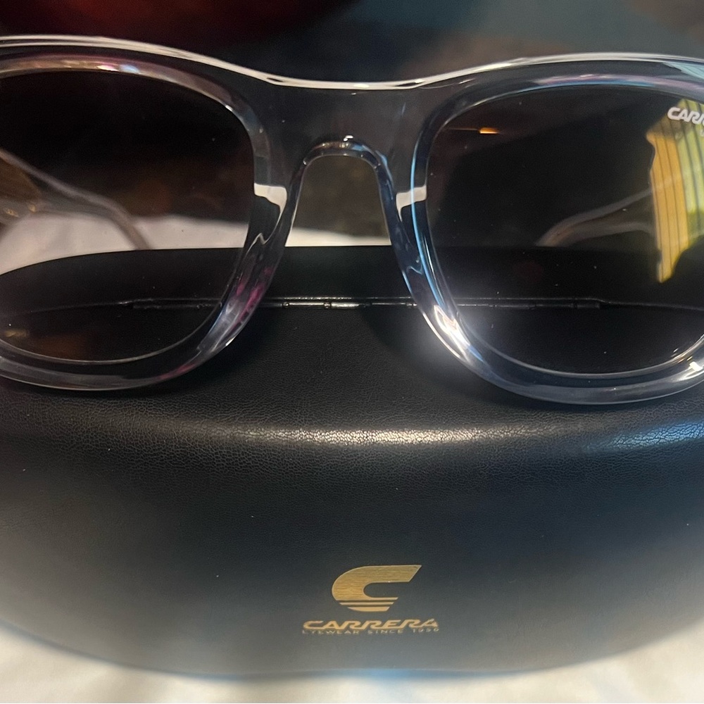 Carrera Transparent Black Sunglasses with Case